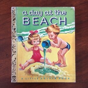 A Day at the Beach - Vintage Estate Little Golden Book 1951
